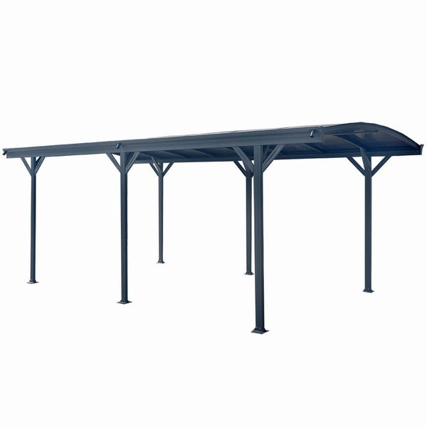 Home Deluxe - Design Carport - FALO, Anthrazit - Maße: 505 x 300 x 226 / 240 cm - inkl. Montagematerial I Autoüberdachung Garage Unterstand