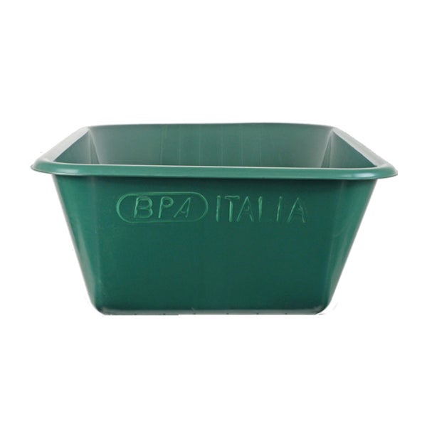 Grüne Mörtelwanne aus Kunststoff