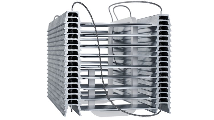 Aluminium Heizkörper mit Halterung