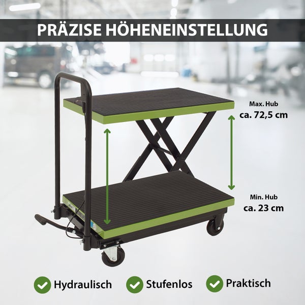 Hydraulischer Montagewagen mit Höhenverstellung und Rollen