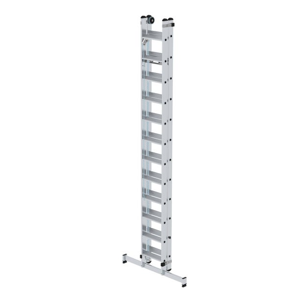 PROREGAL Stufen-Seilzugleiter 2-Teilig mit Traverse 2 x 12 Stufen