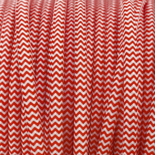 Textilkabel mit Zickzackmuster auf einer Spule