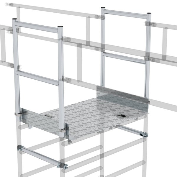 Gerüst mit Arbeitsbühne aus Aluminium