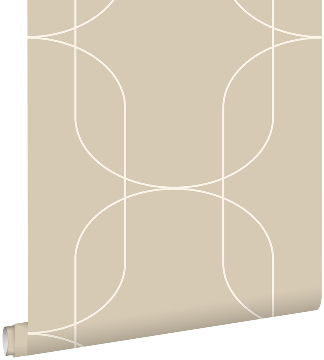 ESTAhome Tapete geometrische Formen Beige - 50 x 900 cm - 139649