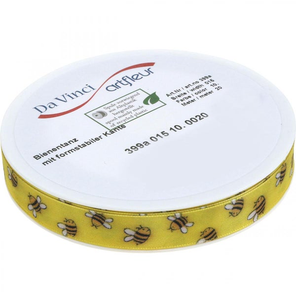 Dekoband mit Bienenmuster auf Spule