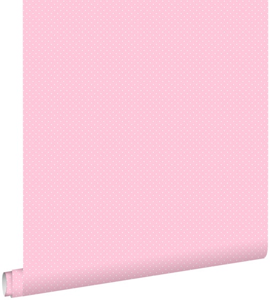 ESTAhome Tapete feine Punkte Babyrosa - 53 cm x 10.05 m - 137312