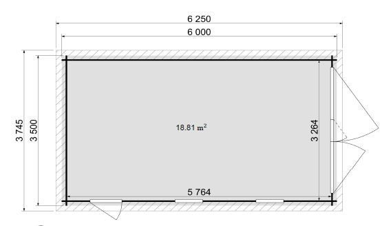 Eckverbindung aus Holz für Blockhaus