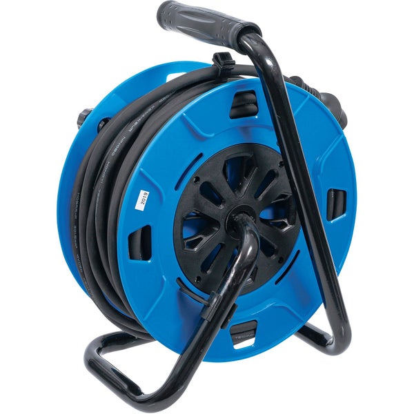 BGS Kabeltrommel 25 m 3x1,5 mm² 4 Steckdosen mit Verschlusskappe IP 44 3500 W - 3375