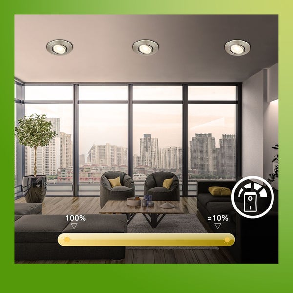 6er Set LED Einbaustrahler LED Einbauleuchten Spots schwenkbar dimmbar Ra90
