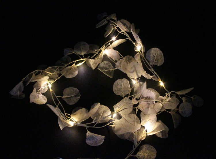 FRANK FLECHTWAREN | LED-Girlande Soft Leaves, KUNSTSTOFF, L: 120 cm