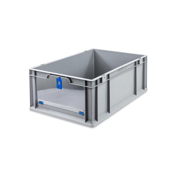 PROREGAL SuperSparSet 4x Eurobox NextGen Insight Cover HxBxT 22 x 40 x 60 44 Liter Hoch/Blau Eurobehälter Transportbox
