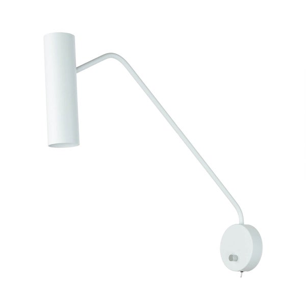 Weiße Wandleuchte mit verstellbarem Arm