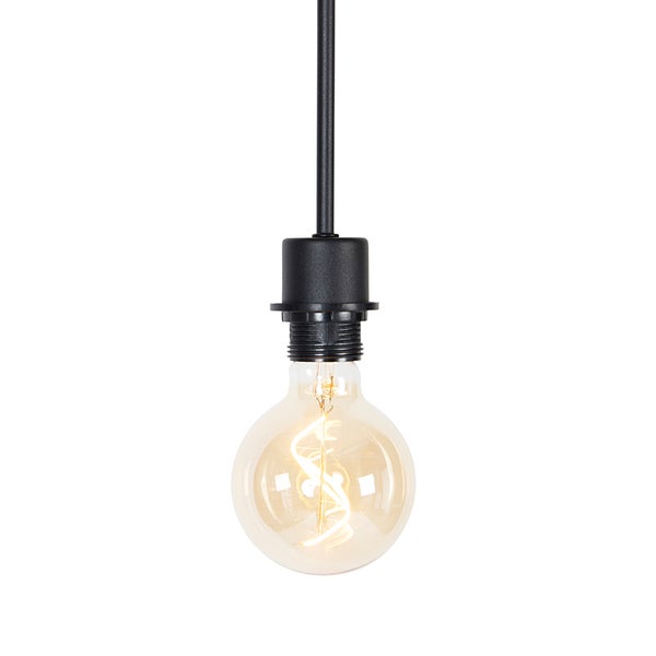 Hängeleuchte mit E27 Fassung und LED Glühbirne im Retro Design