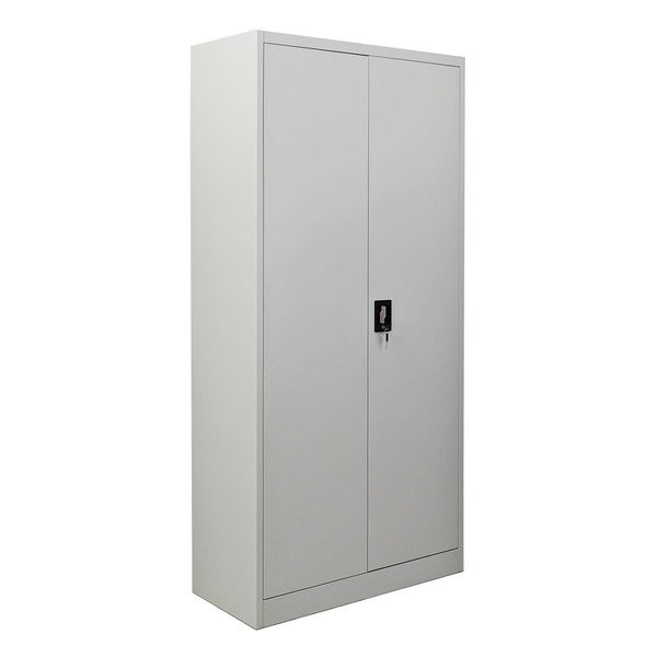 PROREGAL Flügeltürenschrank ELEPHANT HxBxT 185 x 90 x 40 cm 4 Fachböden Lichtgrau