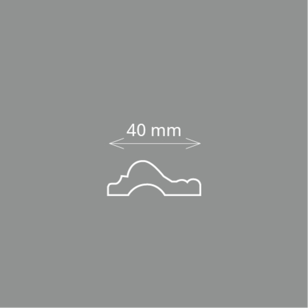 HOMESTAR Zierleiste U 40 (40 mm), Länge 2 m