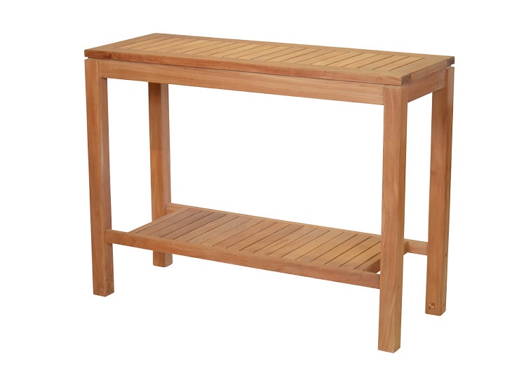 Teak Konsolentisch Konsole Teakholz 120 x 45 cm premium für Garten Terrasse Balkon
