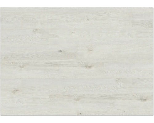 Heller Laminatboden in Holzoptik.