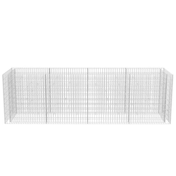 Gabionenkorb aus Metalldraht, rechteckiger leerer Steinkorb für Gartenmauern und Hangsicherung.