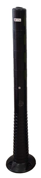 Schwarze Premium flexible überfahrbare Absperrpfosten Absperrpoller 100cm reflektierend / ohne Folie / 1 Stück