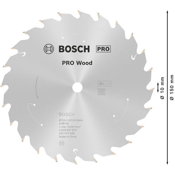 Bosch Pro Wood Sägeblatt, Durchmesser 150 Millimeter