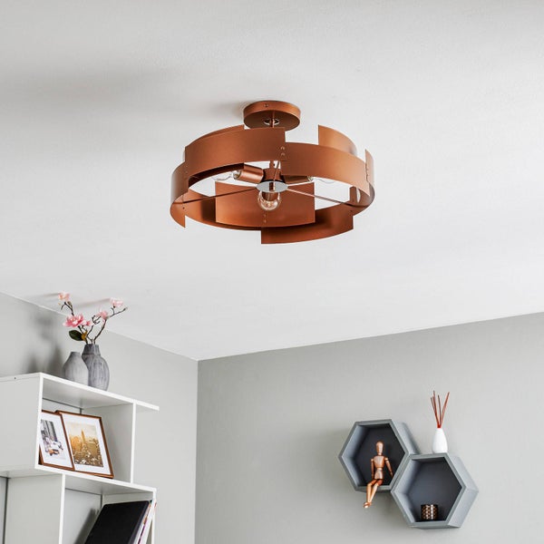 Deckenleuchte aus Metall mit geometrischem Design zur Raumbeleuchtung