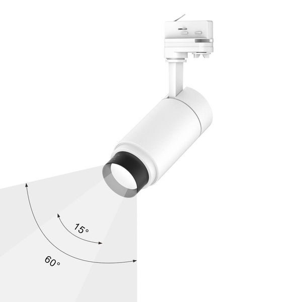 Arcchio LED Stromschienenstrahler Nanna in Weiß aus Aluminium (1 flammig, ) Arbeitszimmerleuchte