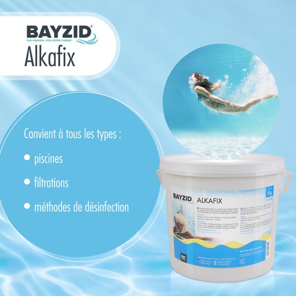 Bayzid Alkafix zur Erhöhung der Alkalinität im Pool, 5 Kilogramm