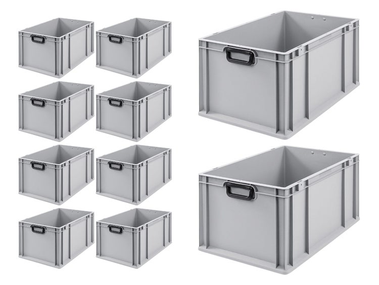 PROREGAL Eurobox Nextgen Portable Duo HxBxT 32 x 40 x 60 cm 65 Liter Eurobehälter Transportbox Transportbehälter Stapelbehälter