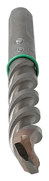 Hammerbohrer aus Metall mit Hartmetallspitze und Spiralschaft für Beton und Mauerwerk.
