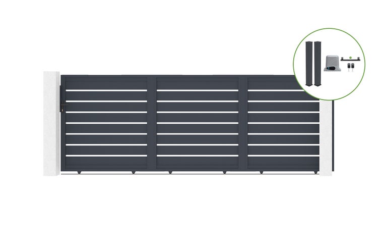 Schiebetor mit Torantrieb und Zubehör
