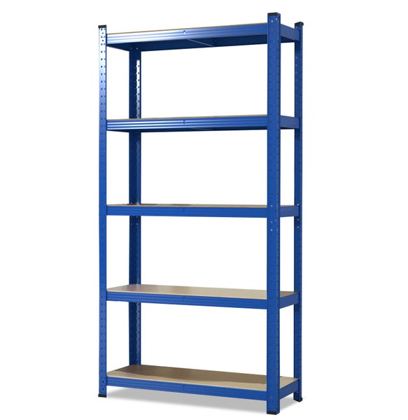 FLOORDIREKT Schwerlastregal - Universal einsetzbar - Blau - 220 x 90 x 60 cm - Traglast 875 kg