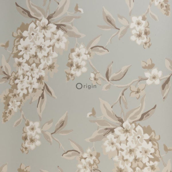 Origin Wallcoverings Tapete Glyzinien Eisblau - 52 cm x 10.05 m - 307138