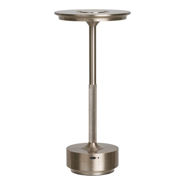 Lyneham Tischlampe LED wiederaufladbar Silber Dekor. 13 X 13 X 29 cm