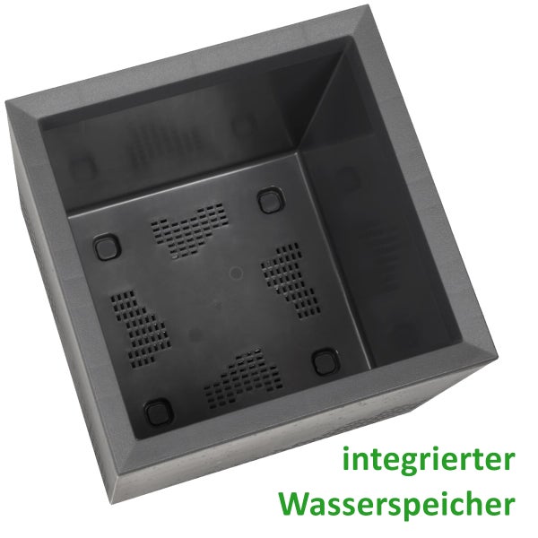 Ondis24 Pflanzkübel Beton 40 Caro Rollen 100% recycled hellgrau, Blumentopf, Pflanzgefäß
