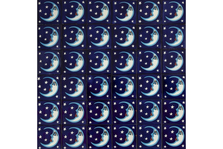 Fliesen mit Mond- und Sternmotiven