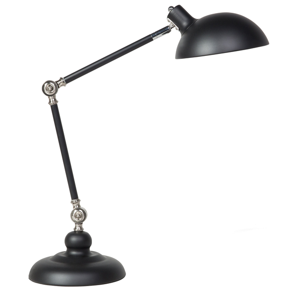 Schreibtischlampe MERAMEC verstellbar Metall Schwarz