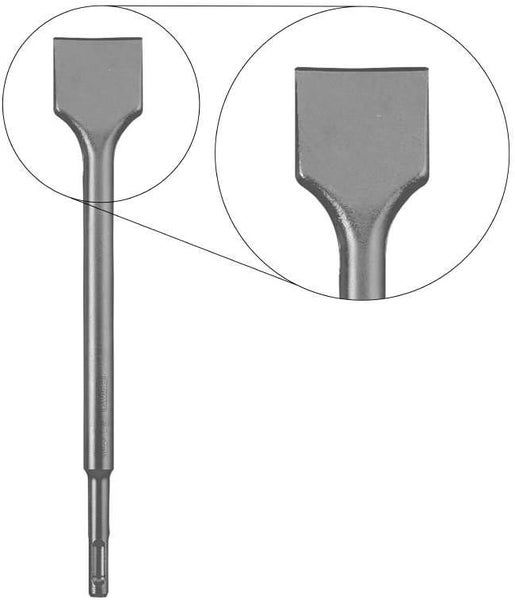kwb SDS Plus Jeu de burins pour marteau perforateur, 3 pièces - burin pointu, burin plat, burin à copeaux