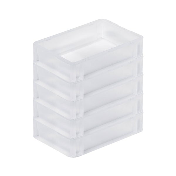 PROREGAL Transparenter Eurobehälter BasicLine Mit Geschlossenem Griff HxBxT 7 x 20 x 30 cm 2,9 Liter Eurobox Transportbox Transportbehälter Stapelbehälter