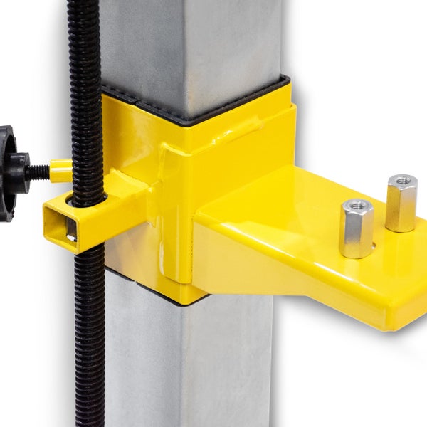 Detailansicht eines Hebevorrichtungsmechanismus mit Gewindespindel