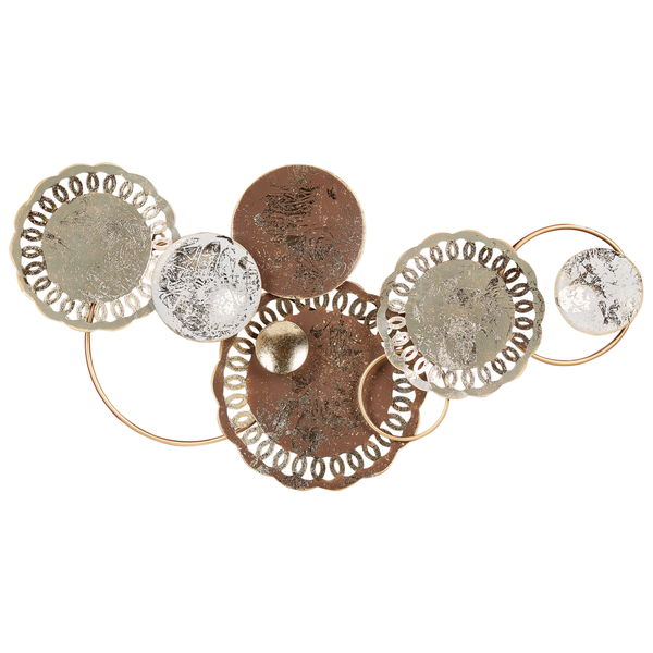 Wanddekoration mit runden, dekorativen Elementen