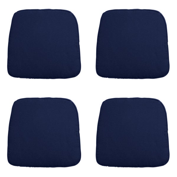 Sitzkissen Korbgeflecht Panama indigo - ca. 48x48 cm - 4er-Set