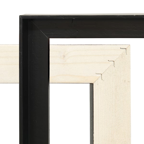 Schattenfugen Rahmen Black 2er Set 54x44 cm (LxB) für Leinwände auf Keilrahmen schwarz