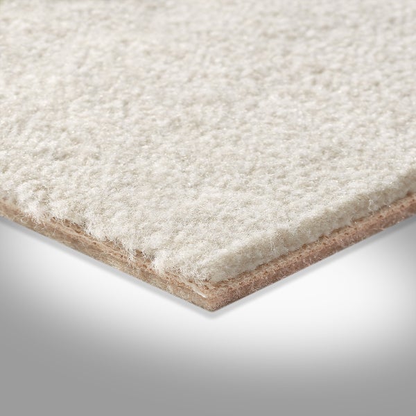 Teppichboden weiß Velours Teppich Meterware 400 cm Breite (Meterware)
