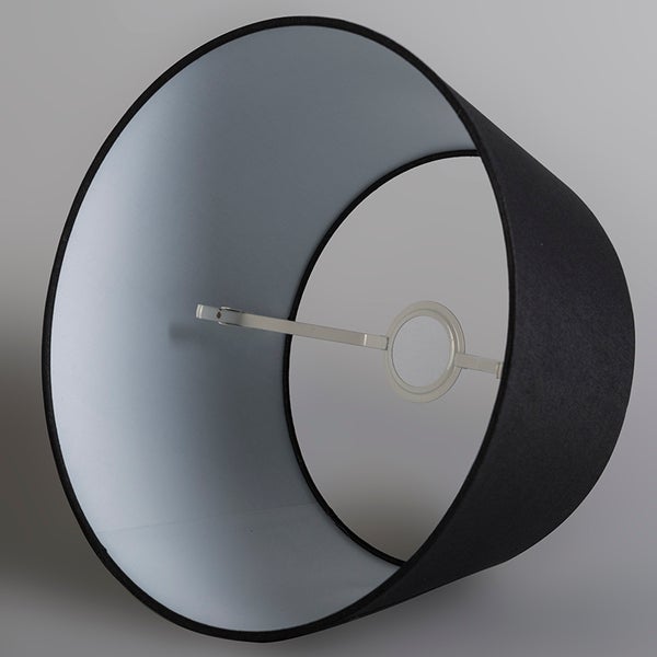 Leinen Lampenschirm schwarz 35 cm