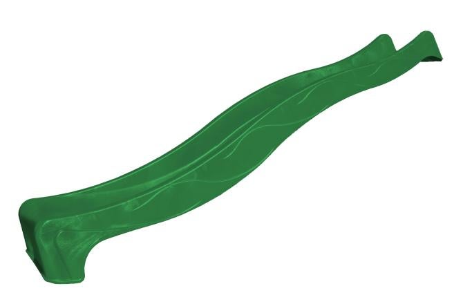 Wellenrutsche aus Kunststoff für den Garten, grün.