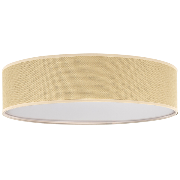 Ovale Deckenleuchte mit Textilschirm