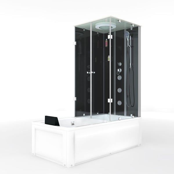 Whirlpool Dusche Kombination K05-L30-WP-EC Duschtempel 180x90 cm