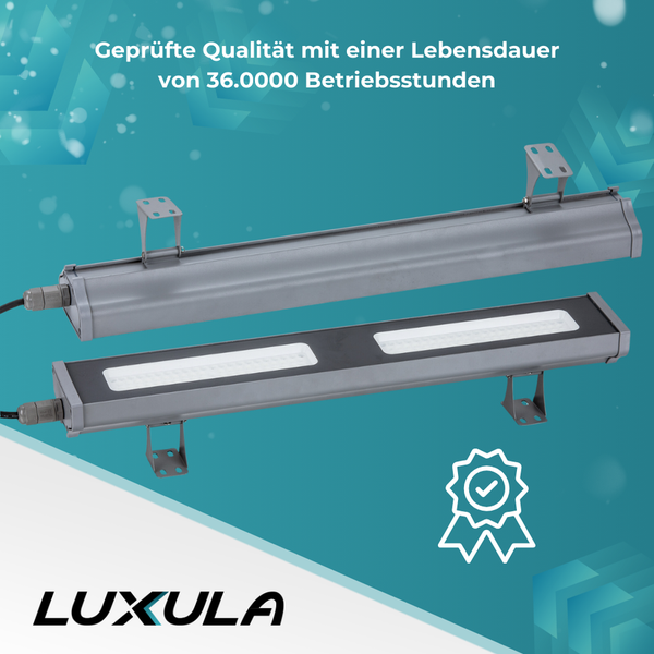 LUXULA LED Hallenstrahler 100W Highbay 12400lm 5000K Neutralweiß Linearer Hallenstrahler IP65