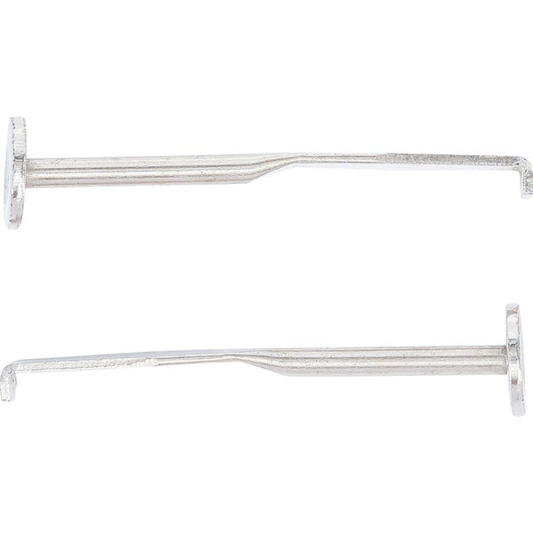 Zwei silberne Justierhebel für Heizkörperventile