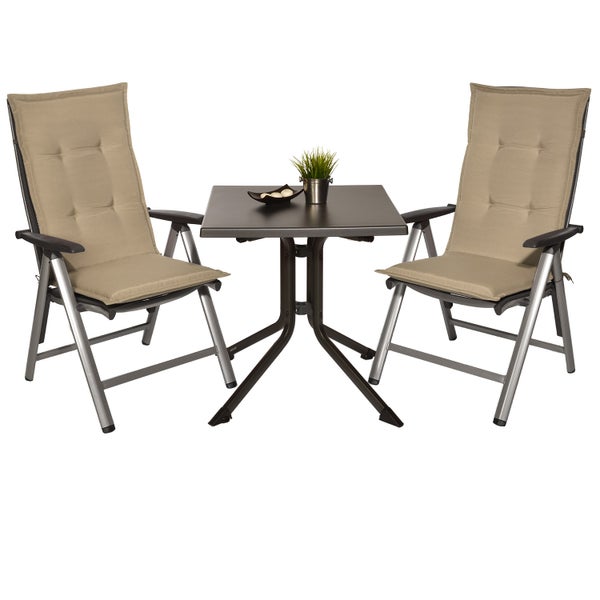 Beautissu Loft HL Hochlehner 120x50x6cm Natur (4tlg)